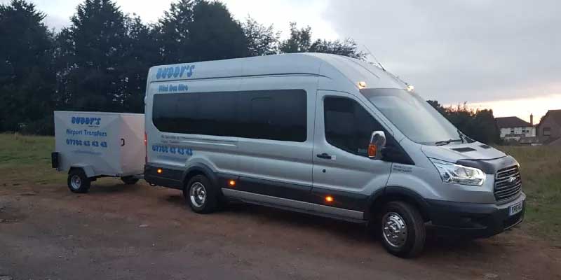 Silver minibus